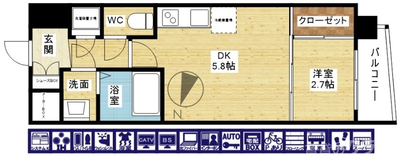 セレニテ東三国ミラクの間取り