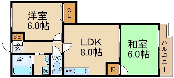 エルトレスＢの間取り