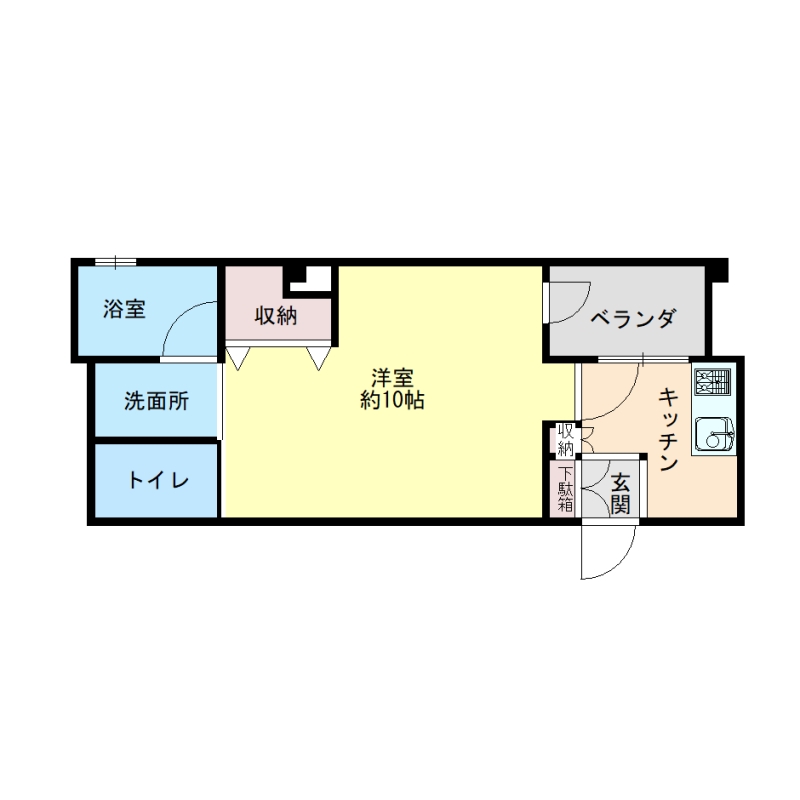 和歌山市北ノ新地上六軒丁のアパートの間取り