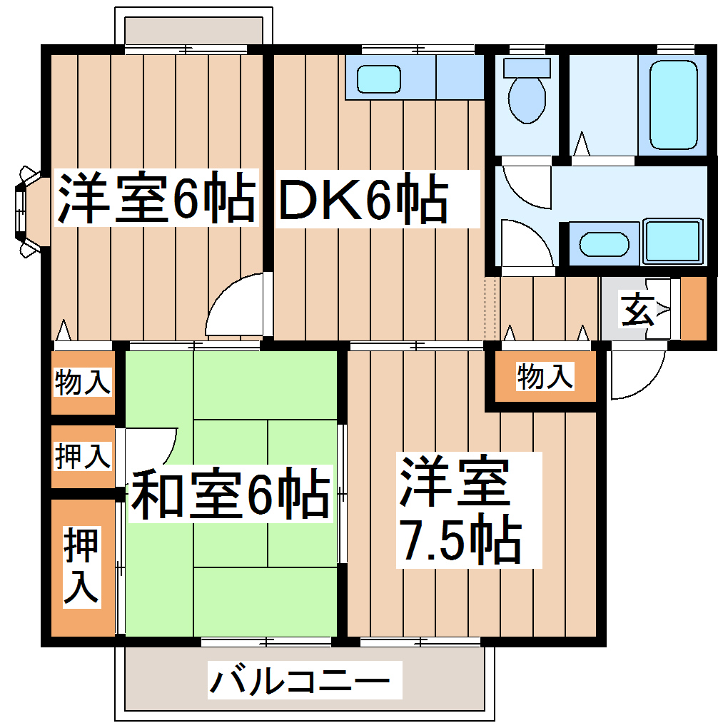 グランディール伝上山の間取り