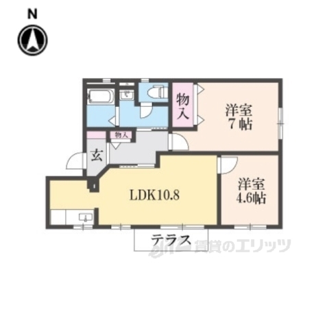 高市郡高取町大字下土佐のアパートの間取り