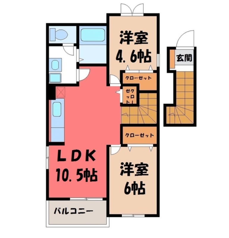 ソレーユ Dの間取り