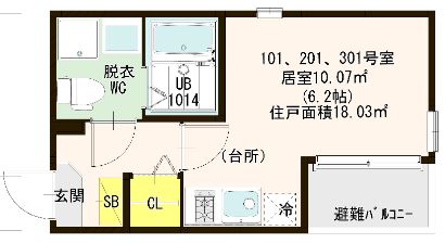 ハーモニーテラス市岡の間取り