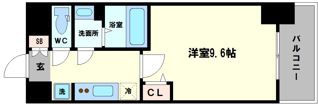 ソルテラスNAMBAフロントの間取り