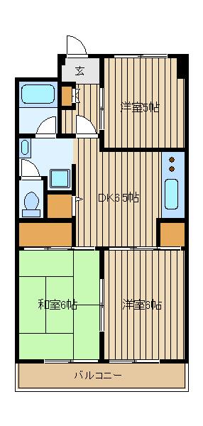 上鷺ロイヤルハイツの間取り