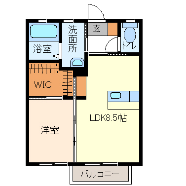 カーサパレッソＳの間取り