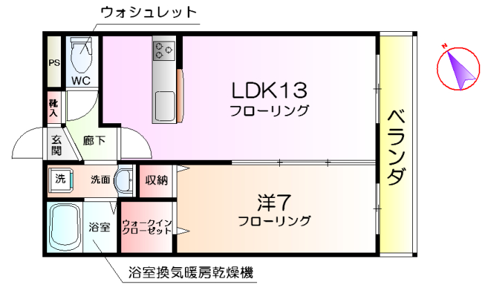 シャーメゾン賑町の間取り