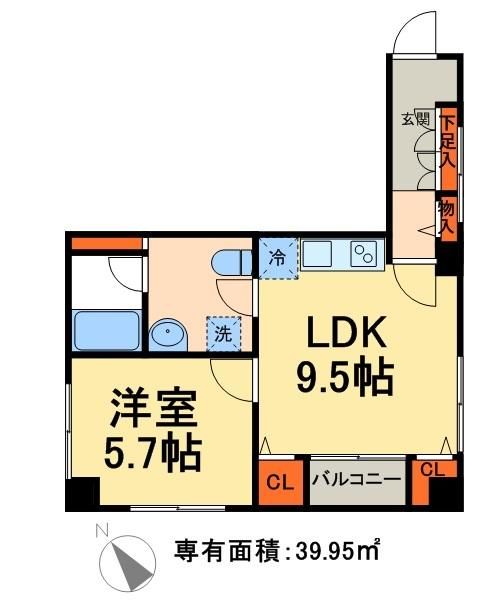 台東区竜泉のマンションの間取り