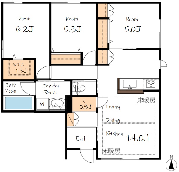 大田区久が原のマンションの間取り