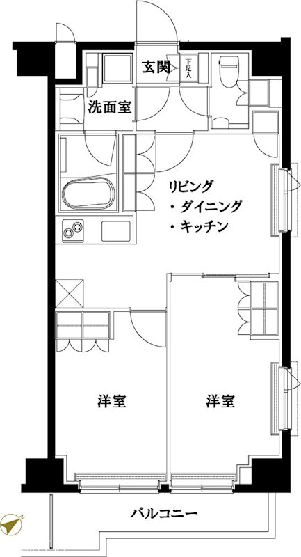 ルーブル五反野弐番館の間取り