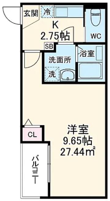 川越市三光町のアパートの間取り