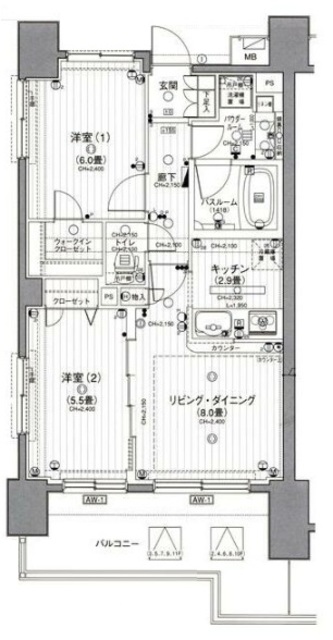 日神パレステージ大和の間取り