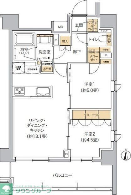 豊島区東池袋のマンションの間取り