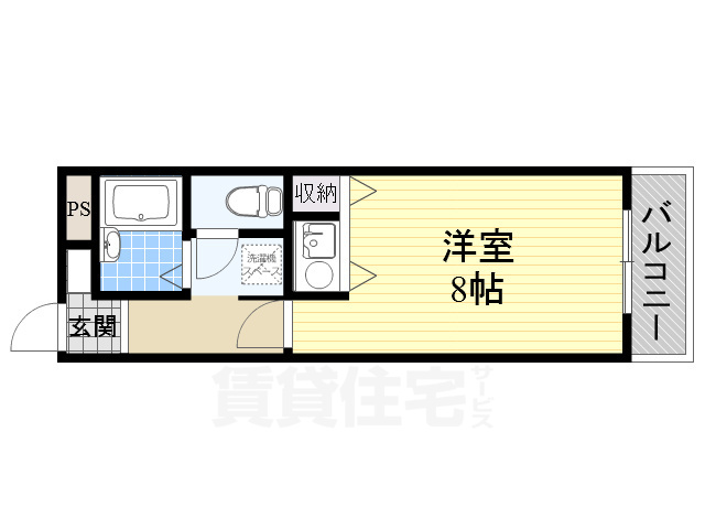 茨木市総持寺駅前町のマンションの間取り