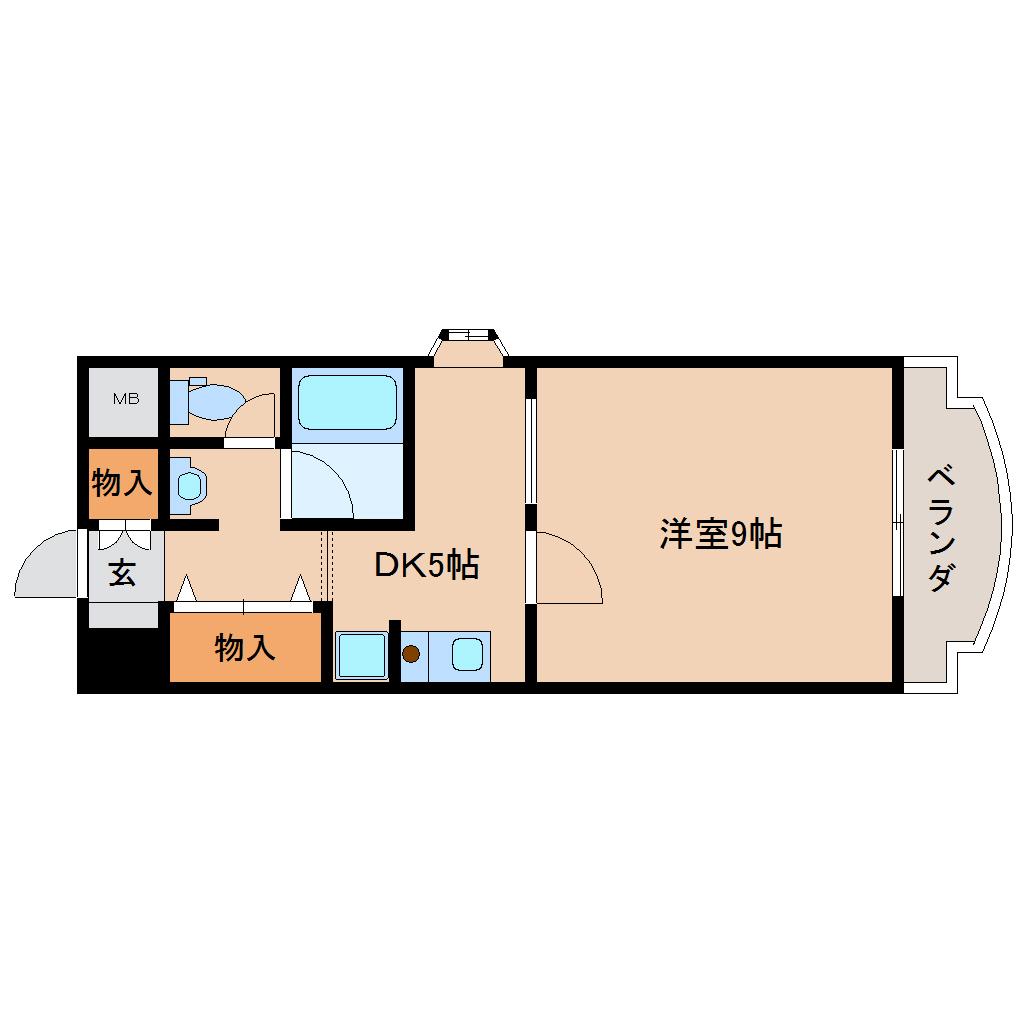 橿原市新口町のマンションの間取り