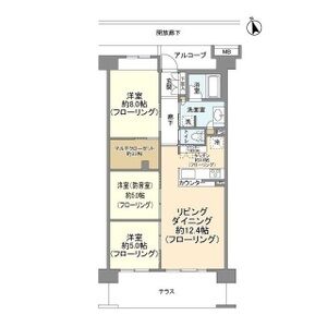 大田区大森西のマンションの間取り