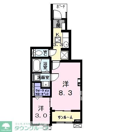 名古屋市中川区柳瀬町のアパートの間取り