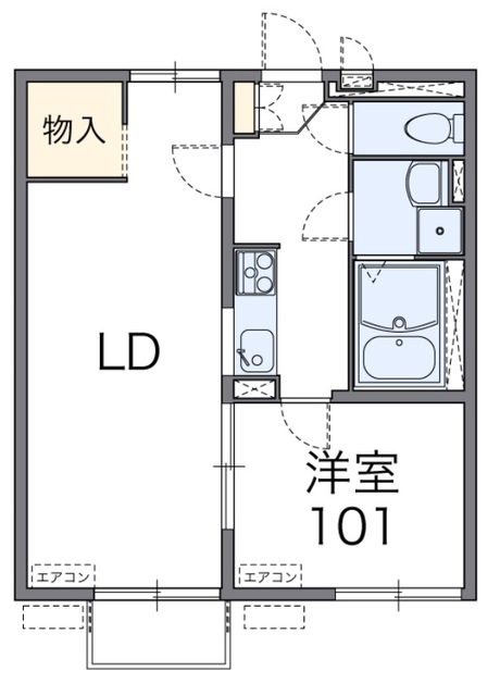 レオパレスステイシャイニィ岡の間取り