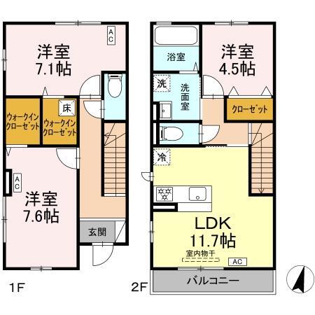 エルデガーデン　II号館の間取り