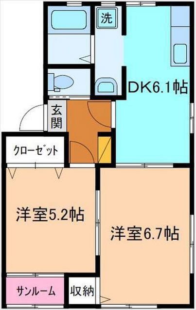 セントルイン参番館の間取り