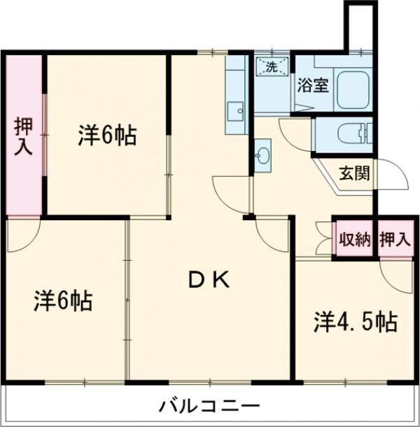 ヴィラナリー今治　３号棟の間取り