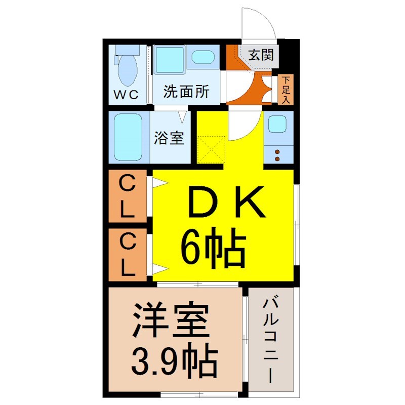 名古屋市港区南十番町のアパートの間取り