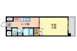 岡山市北区大元駅前のマンションの間取り