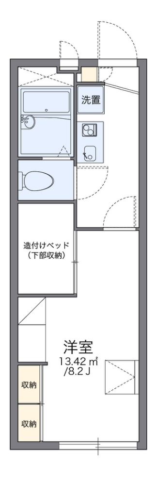 愛知県長久手市下山（アパート）の賃貸物件の間取り