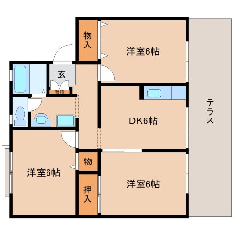 サニーコートＡ棟の間取り