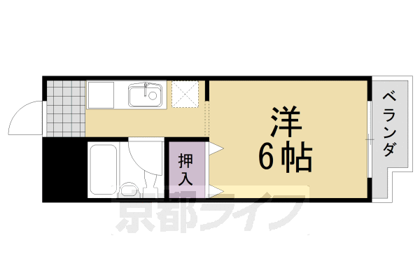 阪急京都線 桂駅 徒歩23分 3階建 築43年の間取り写真