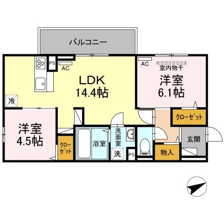 鹿児島市 3階建 築5年の間取り写真