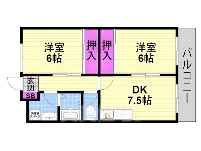 【ビューテラス畷A棟の間取り】