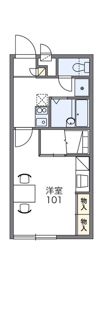 阪南市箱作のアパートの間取り