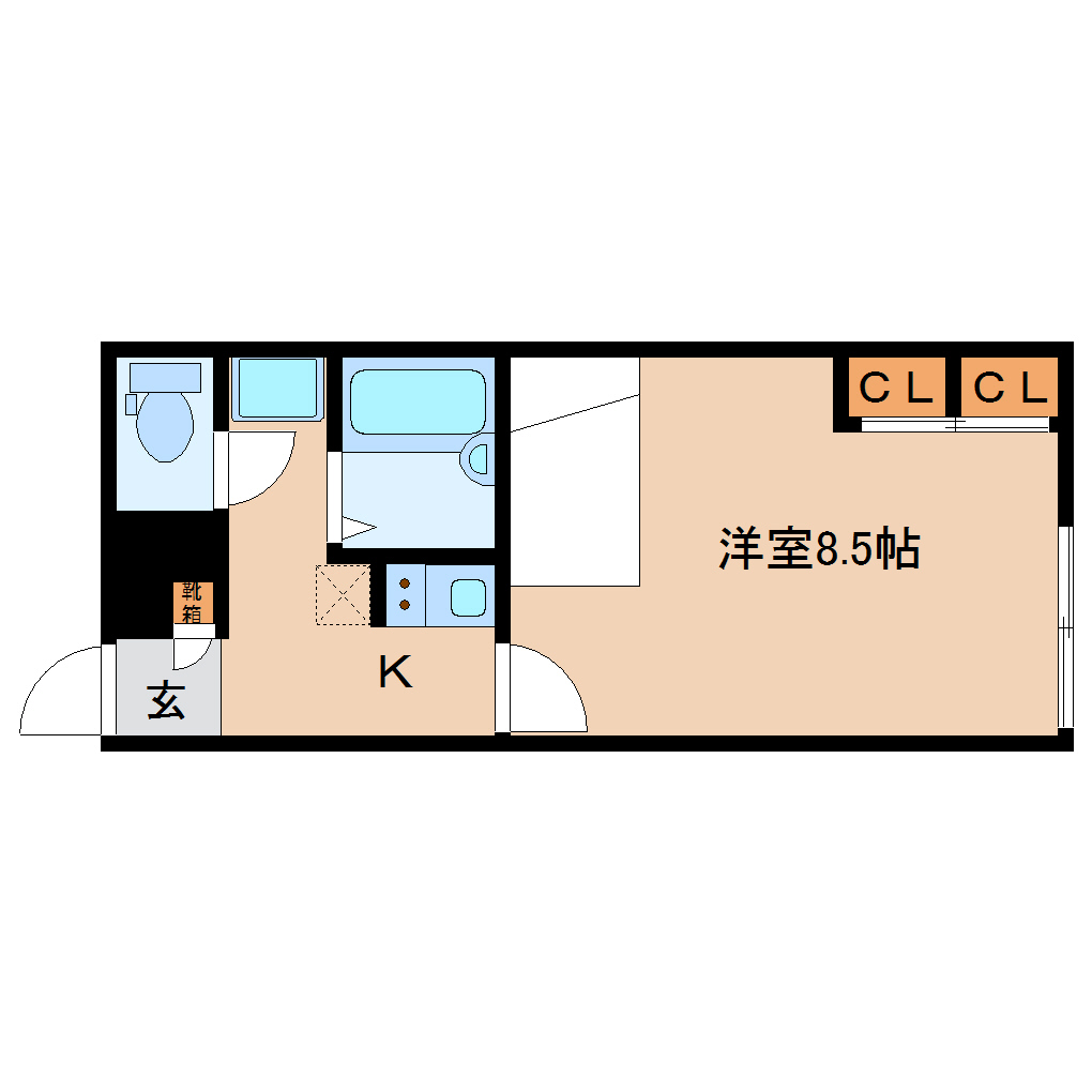 大和郡山市小泉町東のアパートの間取り