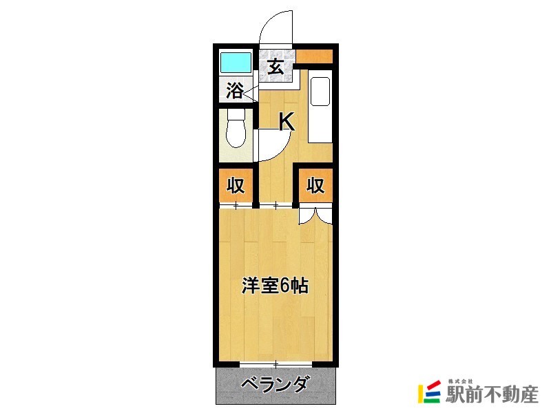 久留米市津福今町のアパートの間取り