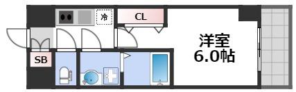 レオンコンフォート難波クレアの間取り