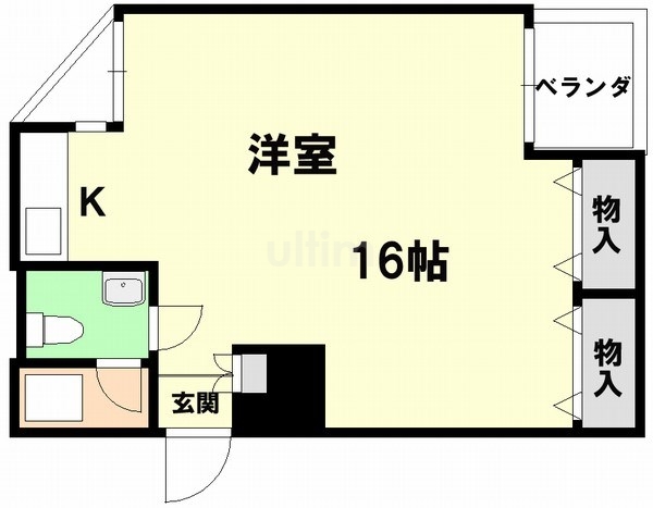 レッドボールコート上鳥羽の間取り