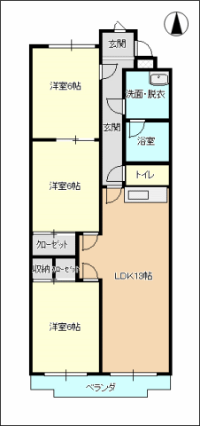 ベルメゾン若森の間取り