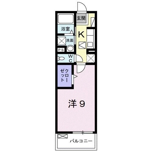 香芝市五位堂のアパートの間取り