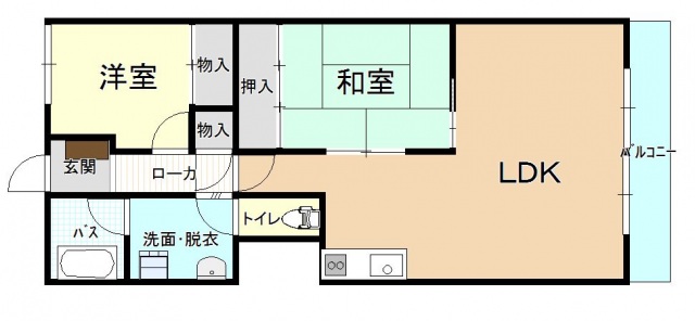 広島市西区中広町のマンションの間取り