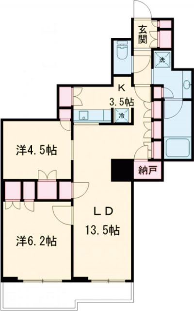 富久クロスコンフォートタワーの間取り