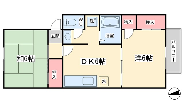 セジュール奥田の間取り