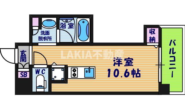 ディアグランデ難波東の間取り