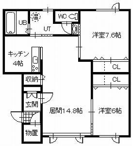 ハイツ源の間取り