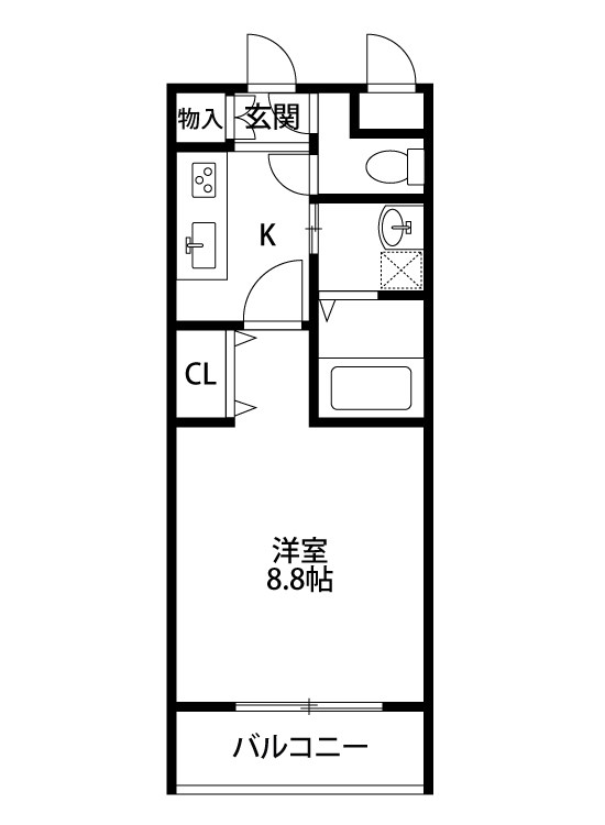 ファーストクラス空港西の間取り