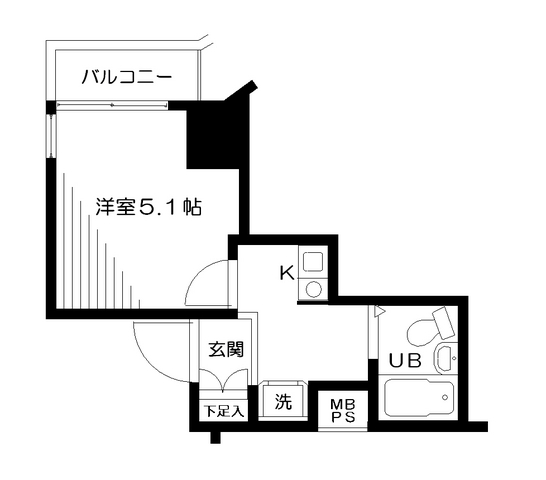 横浜市中区長者町のマンションの間取り