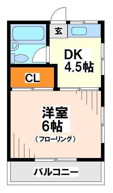 府中市是政のアパートの間取り