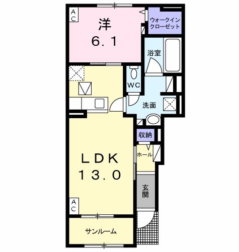 大垣市本今のアパートの間取り