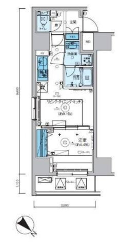 【リヴシティ横濱関内弐番館の間取り】