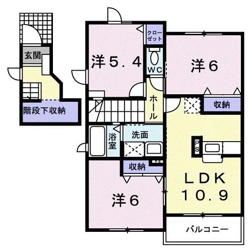 【関市倉知のアパートの間取り】